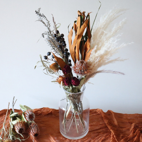 ドライフラワー ミニ スワッグ ブーケ ホワイト ナチュラル インテリア  