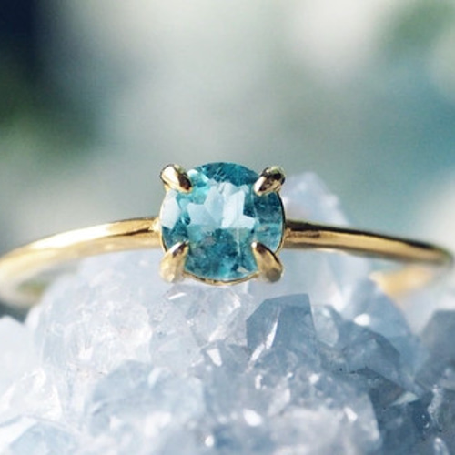 天然石リング/8.5号/ブルートパーズ 天然石リング/8.5号/ブルートパーズ ブルートパーズ 指輪 リング