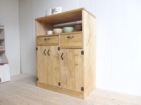 ※送料がかなり安くなりました！★オーダー可！●奥行356mm2引出3扉チェスト●ナチュラルブラウン天然木●受注製作