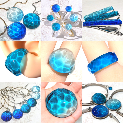 外したときにも眺めてほしい 海色水面のネックレス minamo M