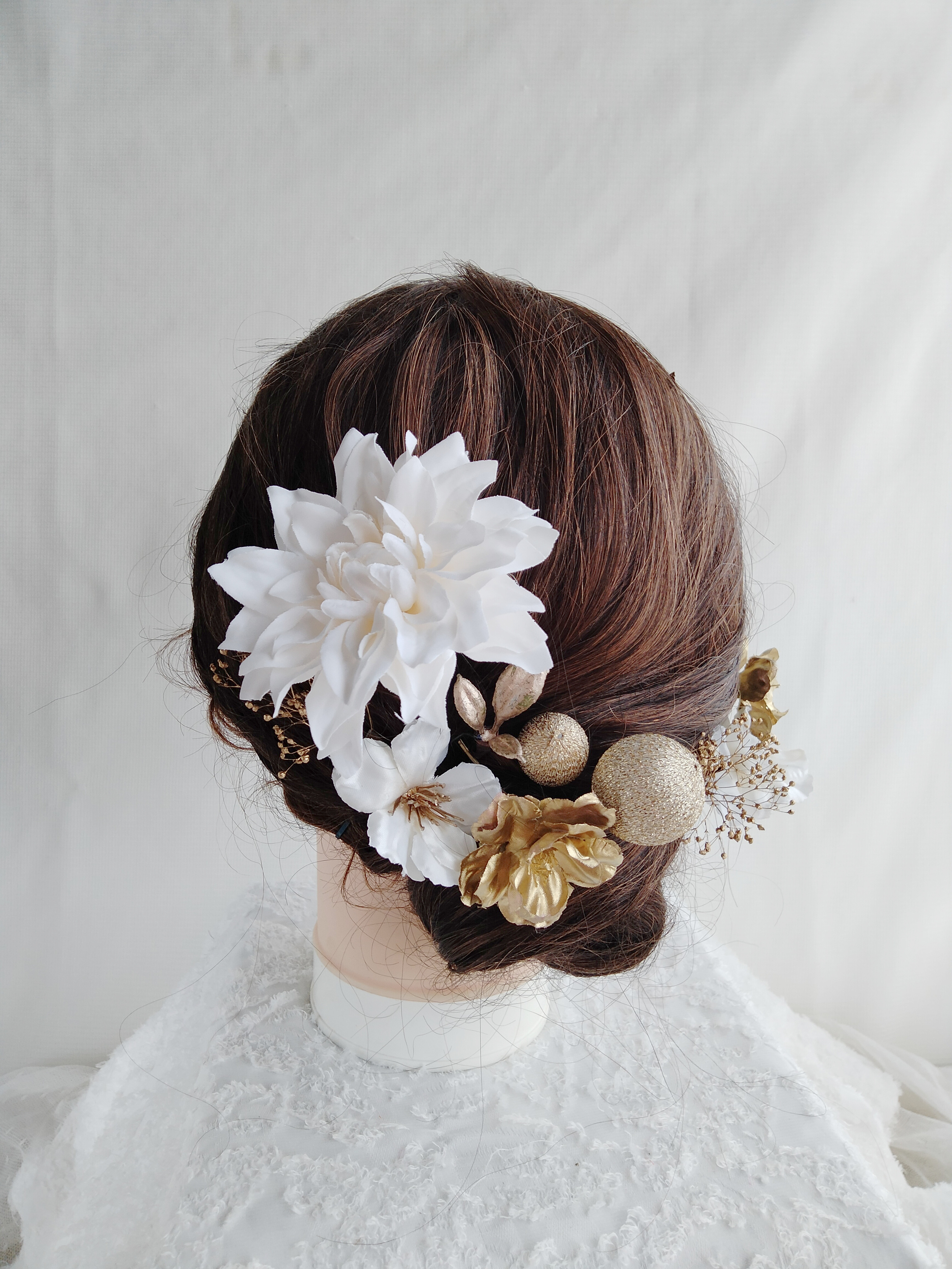 成人式　結婚式　打掛　髪飾りふわりひらり大人のチュールリボン　彩色の古典調べ 成人式結婚式打掛髪飾りふわりひらり大人のチュールリボン彩色の古典調べ