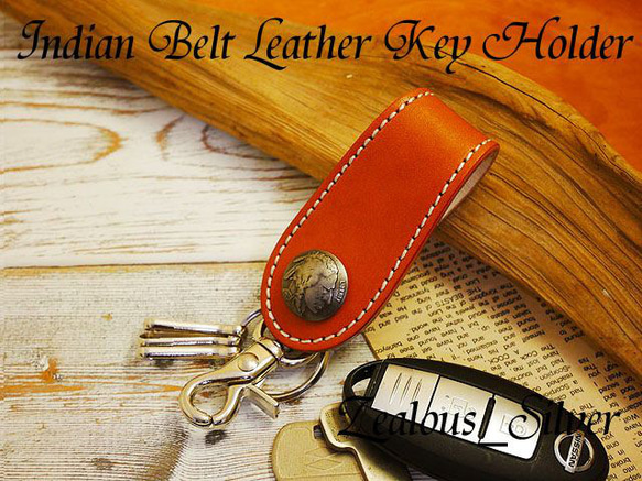 CALEE コンチョ　キーホルダー CALEE - SILVER STAR CONCHO LEATHER KEY RING (BLACK