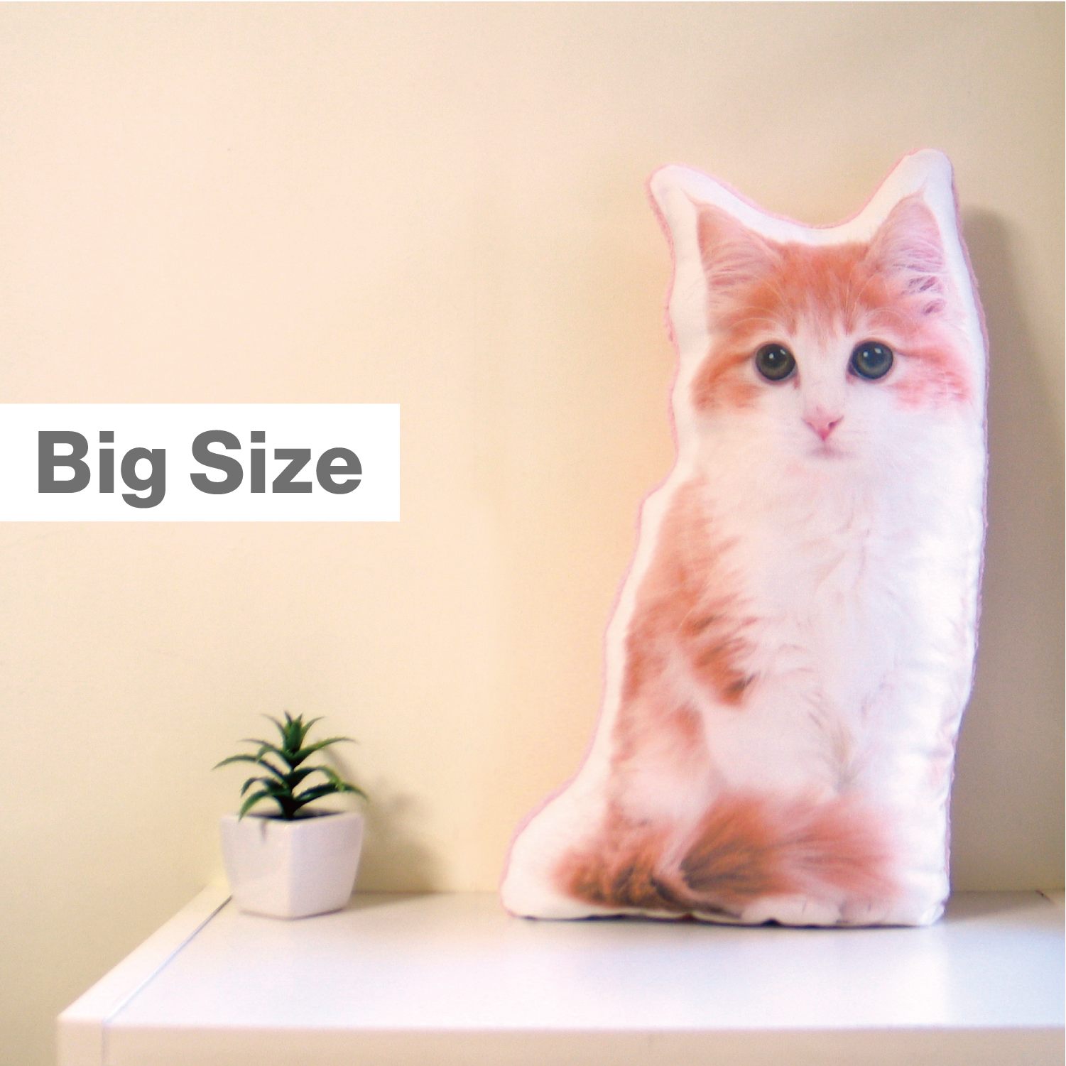 ビッグサイズ　猫　犬　ペット　クッション　ぬいぐるみ　メモリアル　プレゼント　オーダーメイド　画像　写真　フワ猫大n