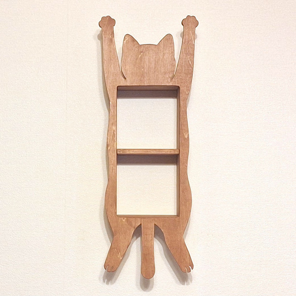 訂製款深胡桃木貓臉展示架 第6張的照片