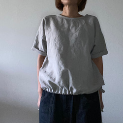 亞麻寬鬆短袖T卹，5種顏色 第9張的照片