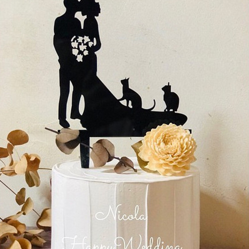 ウェディングケーキトッパー *2匹の猫と＊ その他オーダーメイド nico