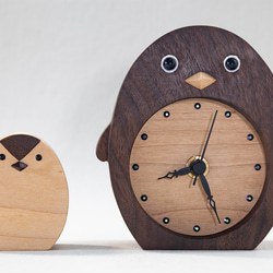 ペンギンの置き時計：親子バージョン 2枚目の画像