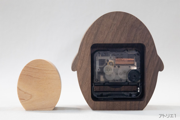 ペンギンの置き時計：親子バージョン 3枚目の画像