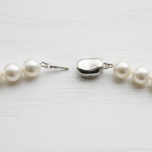 パールネックレス42㎝ 8㎜玉 シェルパール（貝パール）プリンセスNP08