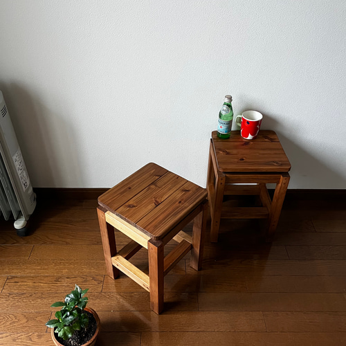 スツール（チェア） シンプルデザイン (color ウォルナット) 椅子
