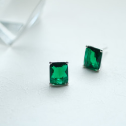 楽天市場】エメラルド ピアス（素材（貴金属）ホワイトゴールド