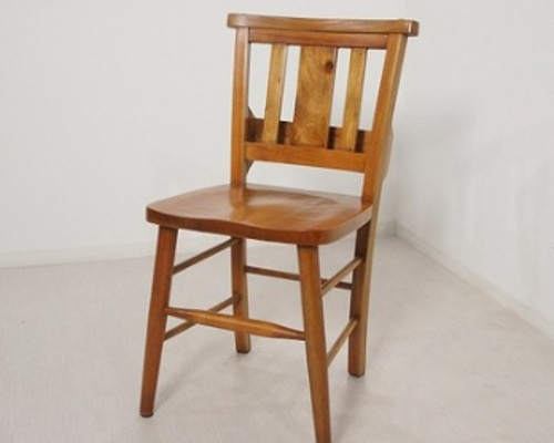 最終SALE アンティークレザースタッズチェア　チャーチチェア 椅子 ビンテージ 最終SALE アンティークレザースタッズチェア チャーチチェア