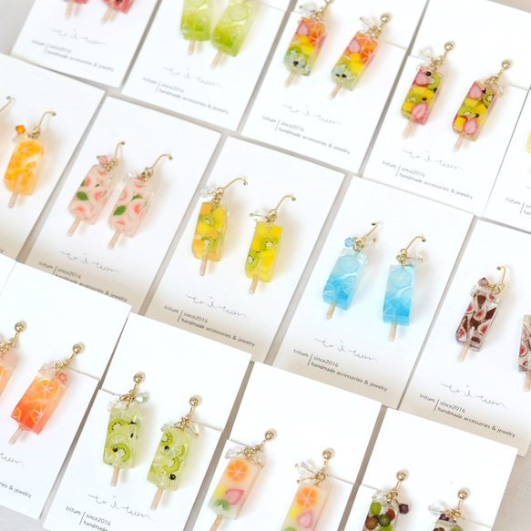 アイスキャンディーのイヤリング 1枚目の画像