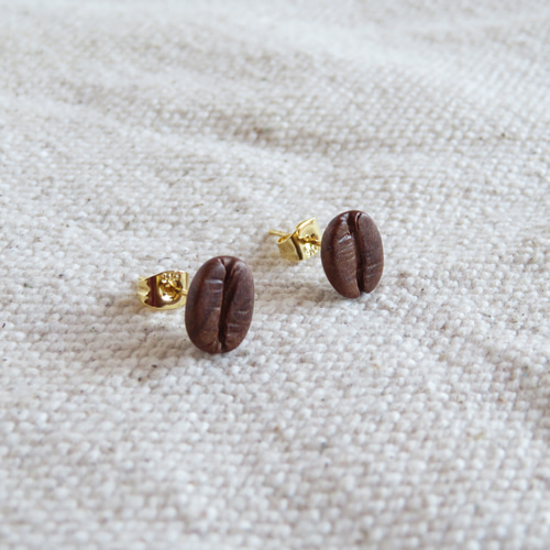 コーヒー豆 つぶ。焙煎浅め ピアス（スタッド・一粒） 千子鬼 通販