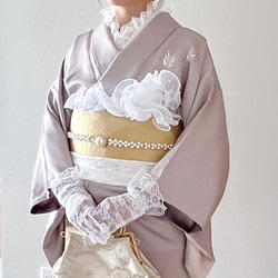 フリル レース 帯揚げ 帯飾り パール シフォン 成人式 振袖 着物