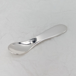 銀製 アイスクリームスプーン　シンプル 1枚目の画像
