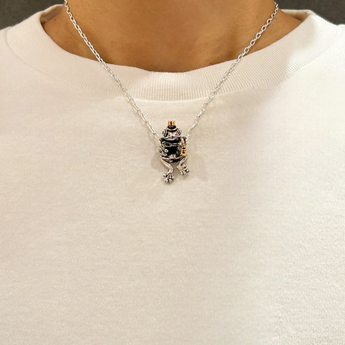 蛙の紳士ペンダント'零八 シルバーアクセサリー×K18（ピンク