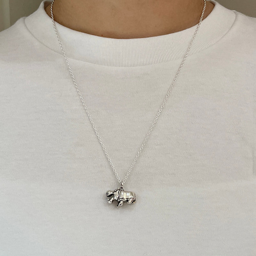 かば(カバ)ペンダント シルバーアクセサリー 動物モチーフ かば(カバ)ペンダント シルバーアクセサリー 動物モチーフ