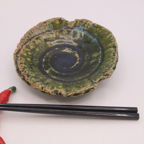 総織部渦巻き皿6客組み（作品番号O-033) 大皿 森の丘陶房 通販