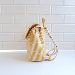 ( 'ω'o[ 一升餅 ベビーリュック　フリルストライプ ]o 3枚目の画像