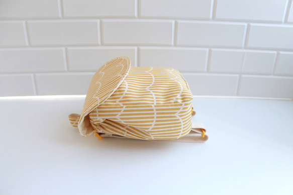 ( 'ω'o[ 一升餅 ベビーリュック　フリルストライプ ]o 4枚目の画像