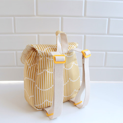 ( 'ω'o[ 一升餅 ベビーリュック　フリルストライプ ]o 2枚目の画像