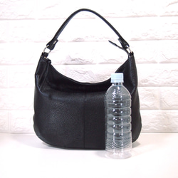 ★手工製作★日本製造★柔軟真皮★兩用單肩包★黑色★圓形★超輕★ 第8張的照片