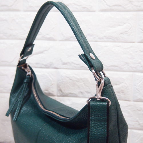 ☆ハンドメイド☆日本製☆ソフト・本革☆2WAYショルダーバッグ  