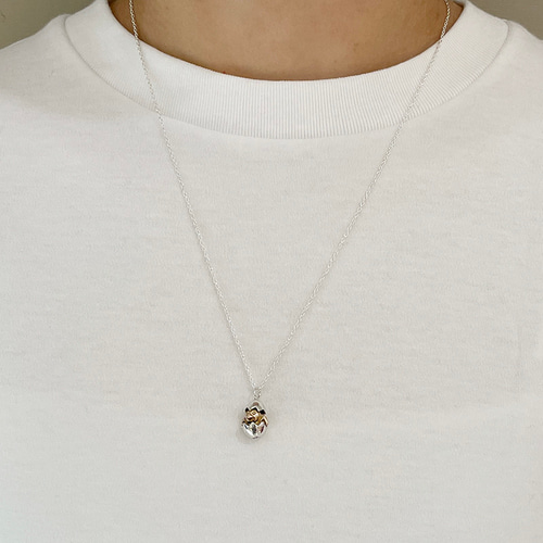 ひよこペンダント シルバーアクセサリー×K18（ピンクゴールド）-送料