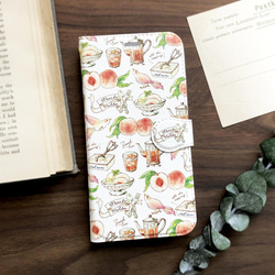 PeachMelba 筆記型智慧型手機保護殼（適用於所有 iPhone/Android 型號）桃花鳥紅茶聖誕 第1張的照片