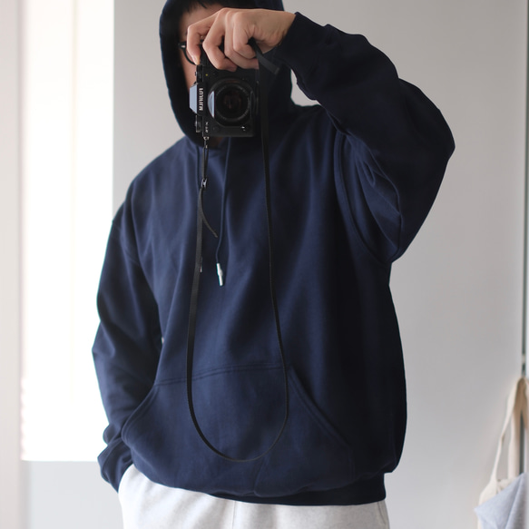 オーバーシルエットスウェットパーカー / ruokala lokki / navy 4枚目の画像