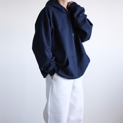 オーバーシルエットスウェットパーカー / ruokala lokki / navy 1枚目の画像