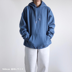 オーバーシルエットスウェットパーカー / ruokala lokki / navy 12枚目の画像