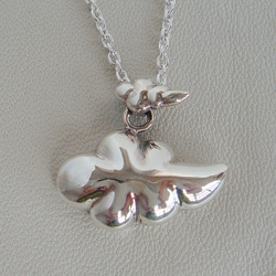 雲母きららペンダント シルバーアクセサリー くも 雲 天体 ネックレス