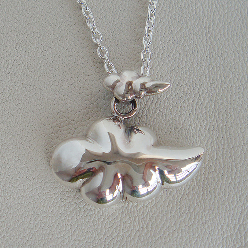 雲母きららペンダント シルバーアクセサリー くも 雲 天体 ネックレス