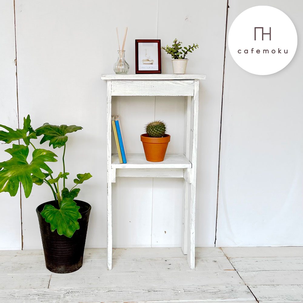 リサイクルウッド☆コンソールテーブル ミニ１ ホワイト　RW0069-WT