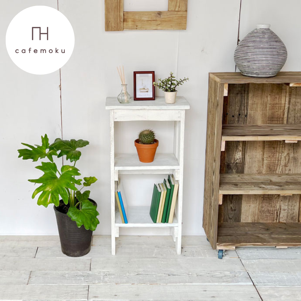 リサイクルウッド☆コンソールテーブル ミニ2 ホワイト　RW0070-WT
