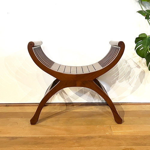 ラスト1点 新品 チーク家具 無垢 デザインスツール カルティニチェア 木製 KARTINIチェア スツール チーク無垢材 ナチュラル カルティニ チェア
