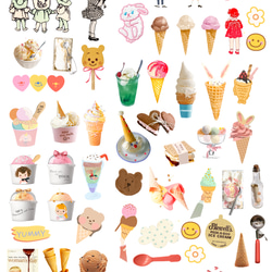 フレークシール　☆ Ice cream (ｱｲｽｸﾘｰﾑ）☆ 2枚目の画像