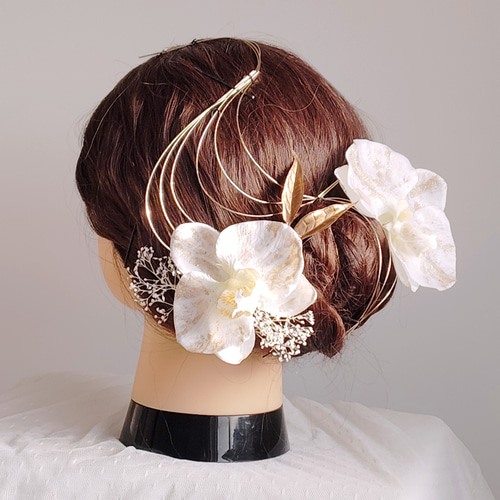 Y1 藤の花の髪飾り 五月の花嫁 プレ花嫁 白無垢 色打掛 春婚
