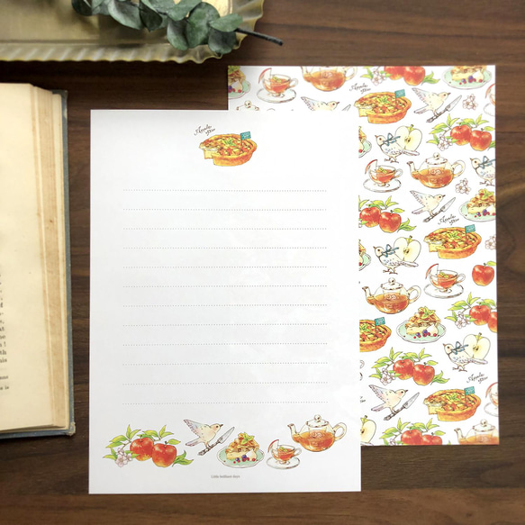 Letterset "ApplePie" レターセット 紅茶＆アップルパイ 2枚目の画像