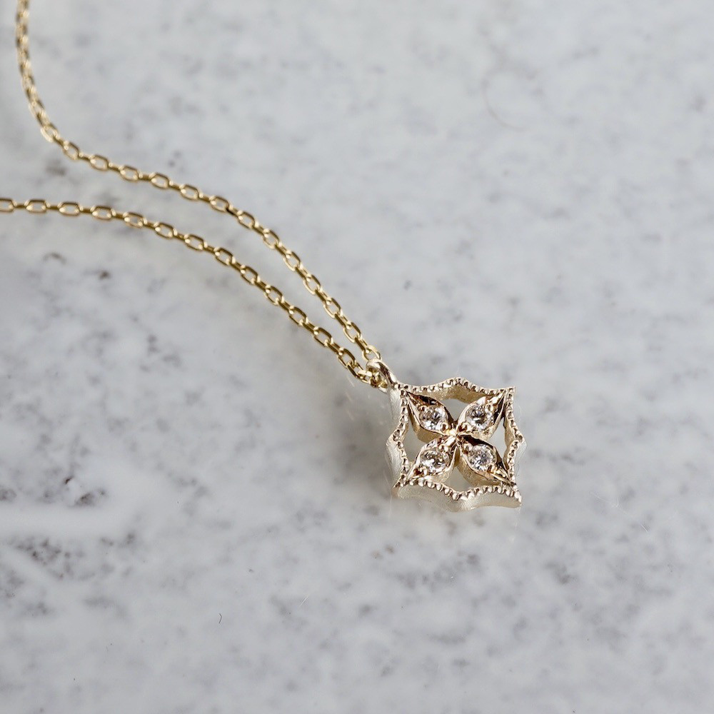 4 petal flower necklace Ⅰ[P064K18YG/10YG] 29,315円