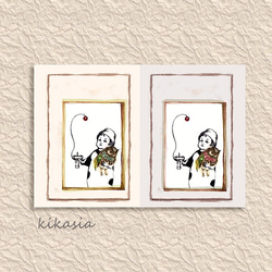 【遊ぶ子】ポストカード2枚入 1枚目の画像