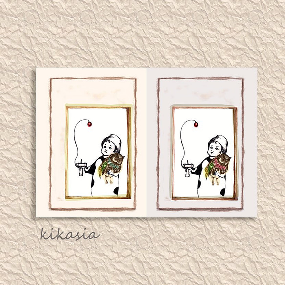 【遊ぶ子】ポストカード2枚入 1枚目の画像