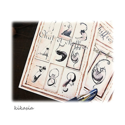 【アンニュイ猫:1～9】ポストカード2枚入 2枚目の画像