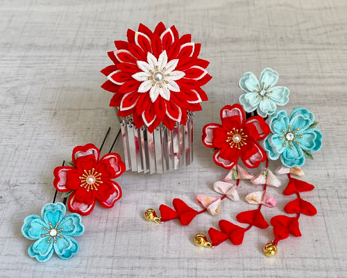 専用　新品　七五三　簪　つまみ細工花簪　Uピン簪 専用 新品 七五三 簪 つまみ細工花簪 Uピン簪 専用 新品 七五三