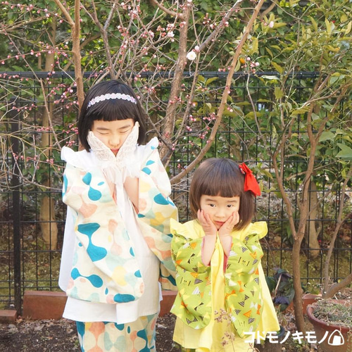 大正ロマン風リボン 子供服 コドモノキモノ 通販 426330｜Creema