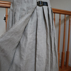 ラップ風　ロングスカート　リネン　2サイズ 3枚目の画像