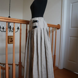 ラップ風　ロングスカート　リネン　2サイズ 2枚目の画像