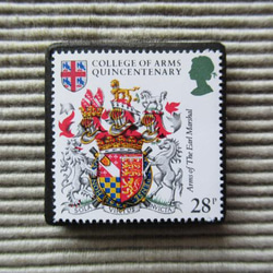 イギリス　紋章切手ブローチ 2668 1枚目の画像